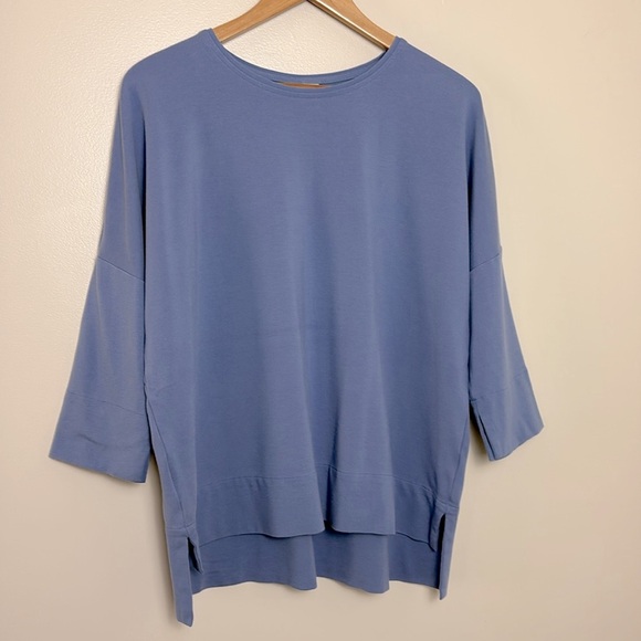 J. Jill Ponte 3/4 Length Sleeve Top Dusty Blue Size M - Picture 8 of 8